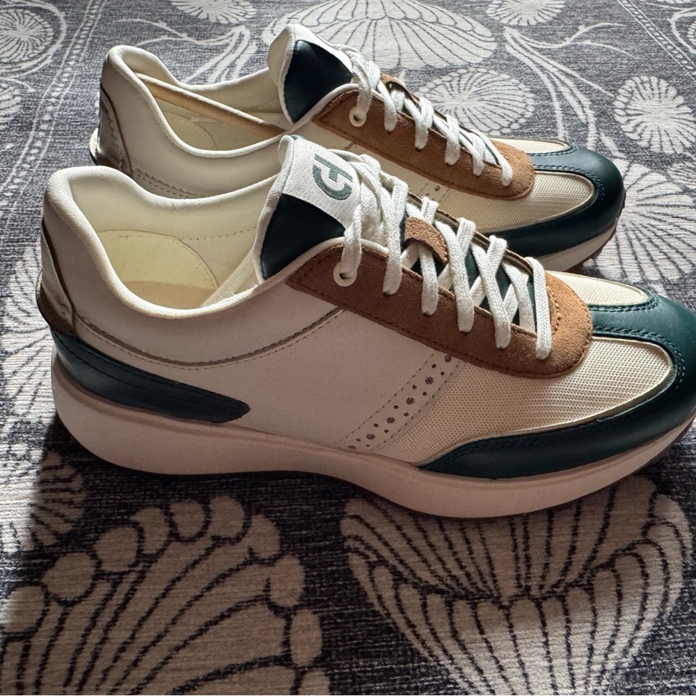 Cole Haan Teal and Tan Men's Sneakers - Picture 3 of 7